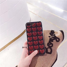 韓風立體閃閃愛心手機殼For iPhone6/6s/6plus/6splus/7/7plus/8/8plus/iphone X