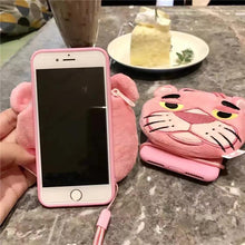 卡通毛絨公仔零錢包掛繩手機殼For iPhone6/6S/6Plus/6SPlus/7/7Plus/8/8Plus/X