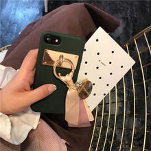 日韓圓金屬絲帶掛件手機殼For iPhone6/6s/6plus/6splus/7/7plus/8/8plus