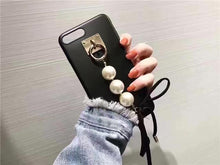 韓國珍珠蝴蝶結吊墜手機殼For iPhone6/6s/6plus/7/7plus