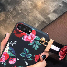 復古刺繡玫瑰花手機殼ForiPhone6/6s/6plus/7/7plus/8/8plus
