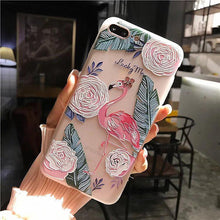 獨角獸火烈鳥磨砂浮雕彩繪手機殼For iPhone6/6S/6Plus/7/7Plus/8/8Plus/iphoneX