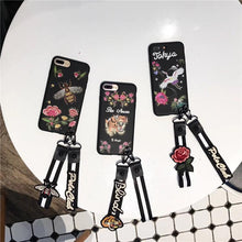潮牌刺繡老虎仙鶴蜜蜂手機殼For iPhone6/6s/6plus/7/7plus