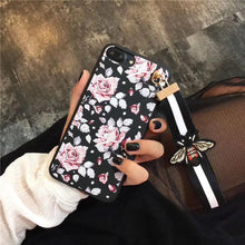 復古刺繡玫瑰花手機殼ForiPhone6/6s/6plus/7/7plus/8/8plus