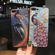 創意祥雲孔雀手機殼For iPhone6/6Plus/7/7Plus/8/8Plus/X
