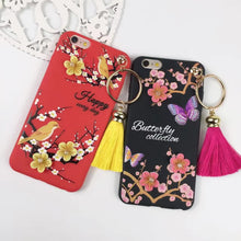 創意花朵喜鵲流蘇手機殼For iPhone6/6Plus/7/7Plus