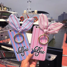 韓國潮牌兔耳朵圓環吊墜手機殼For iPhone6/6Plus/7/7Plus