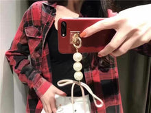 韓國珍珠蝴蝶結吊墜手機殼For iPhone6/6s/6plus/7/7plus