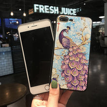 創意祥雲孔雀手機殼For iPhone6/6Plus/7/7Plus/8/8Plus/X