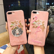 老虎和火烈鳥手機殼 for iPhone 6/6plus/6s/6splus/7/7plus/8/8 plus