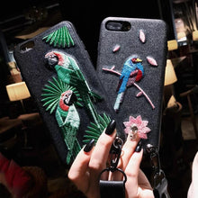 刺繡小鳥手機殼 for iPhone 6/6plus/6s/6splus/7/7plus/8/8 plus