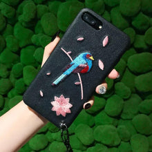 刺繡小鳥手機殼 for iPhone 6/6plus/6s/6splus/7/7plus/8/8 plus