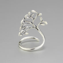 原創個性手工銀飾 925純銀樹葉戒指女森林系復古做舊手工滴釉設計