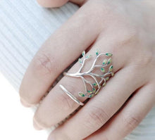 原創個性手工銀飾 925純銀樹葉戒指女森林系復古做舊手工滴釉設計