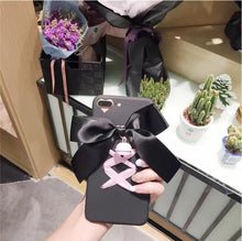 黑暗少女洛麗塔粉色蝴蝶結手機保護殼For iPhone6/6plus/6s/6splus/7/7plus
