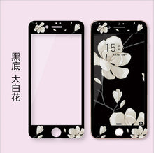 文藝花兒朵朵卡通鋼化膜For iPhone6/6s/6plus/6splus/7/7plus