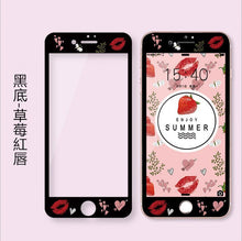 文藝花兒朵朵卡通鋼化膜For iPhone6/6s/6plus/6splus/7/7plus