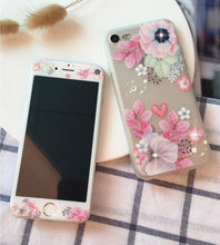 文藝少女鋼化膜手機保護殼組合For iPhone6/6s/6plus/6splus/7/7plus