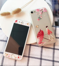 文藝少女鋼化膜手機保護殼組合For iPhone6/6s/6plus/6splus/7/7plus