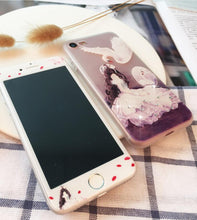 文藝少女鋼化膜手機保護殼組合For iPhone6/6s/6plus/6splus/7/7plus