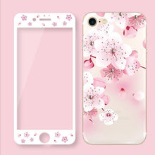 文藝少女鋼化膜手機保護殼組合For iPhone6/6s/6plus/6splus/7/7plus