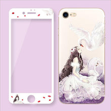 文藝少女鋼化膜手機保護殼組合For iPhone6/6s/6plus/6splus/7/7plus