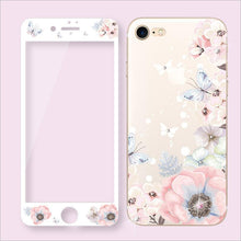 文藝少女鋼化膜手機保護殼組合For iPhone6/6s/6plus/6splus/7/7plus
