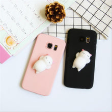 軟軟卡通貓貓可揉捏減壓手機保護殼For Samsung S6/S6E/S7/S7E/S8/S8P/note4/note5/J5/J7