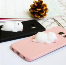 軟軟卡通貓貓可揉捏減壓手機保護殼For Samsung S6/S6E/S7/S7E/S8/S8P/note4/note5/J5/J7