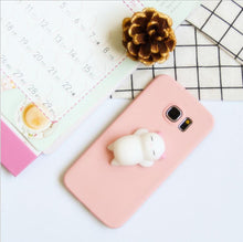 軟軟卡通貓貓可揉捏減壓手機保護殼For Samsung S6/S6E/S7/S7E/S8/S8P/note4/note5/J5/J7
