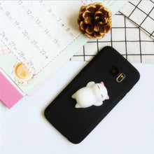 軟軟卡通貓貓可揉捏減壓手機保護殼For Samsung S6/S6E/S7/S7E/S8/S8P/note4/note5/J5/J7