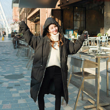 棉衣女冬裝新款加厚連帽外套韓版寬松面包服
